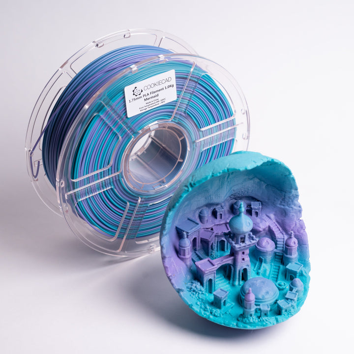 Mermaid (purple, blue &amp; green) PLA Filament 1.75mm, 1kg