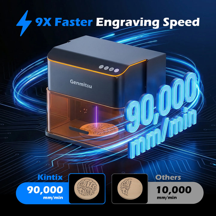 Kintix Hybrid Galvo Laser Engraver – Ultra-Fast Batch Production &amp; Enclosed Safety