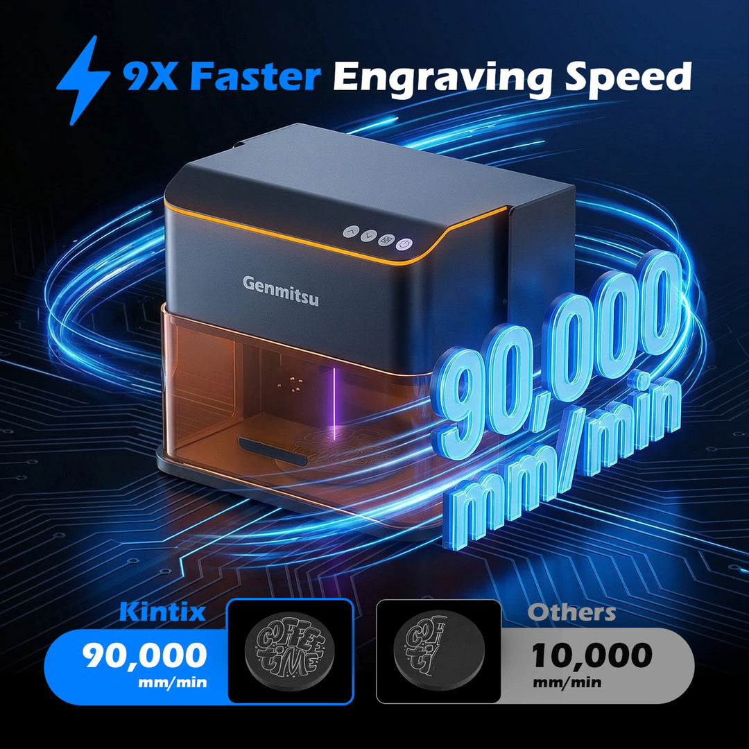 Kintix Hybrid Galvo Laser Engraver – Ultra-Fast Batch Production &amp; Enclosed Safety