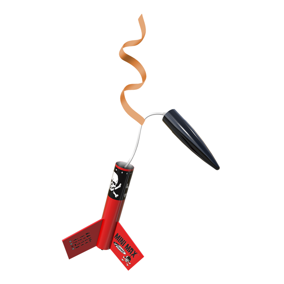 ESTES Mini Der Red Max™ Launch Set Rocket-Building Kit, Intermediate Mini Flying-Rocket-Model Kit for Ages 10+