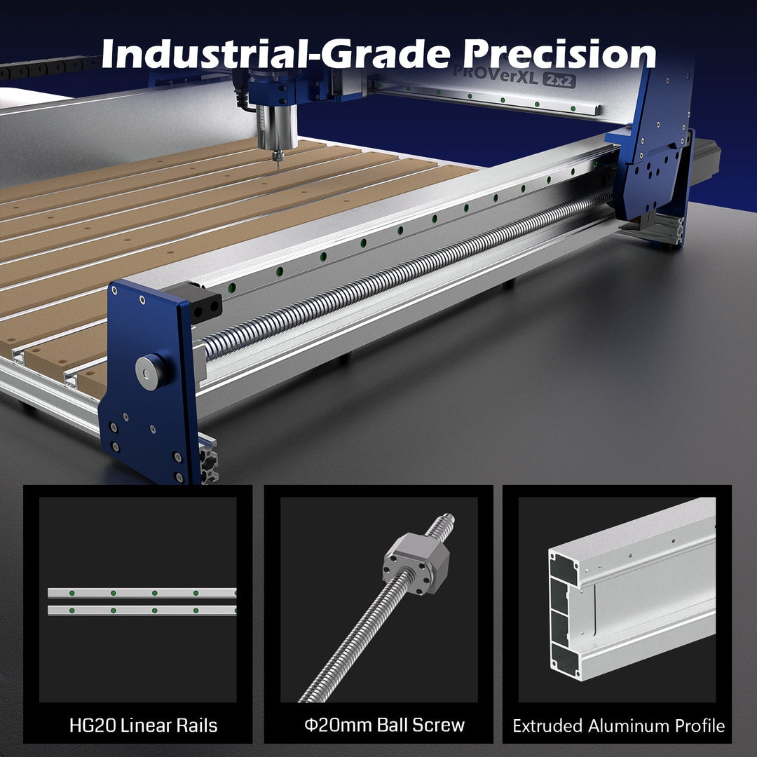 PROVerXL 2x2 CNC Router, Pre-Assembled, Ball Screw Drive, Available with Vectric Software