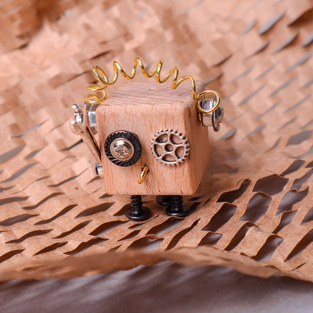 DIY Timberbot Kit – Build 2 Wooden Robots, Make Keychains &amp; Necklaces