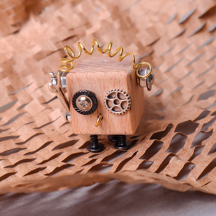 DIY Timberbot Kit – Build 2 Wooden Robots, Make Keychains &amp; Necklaces