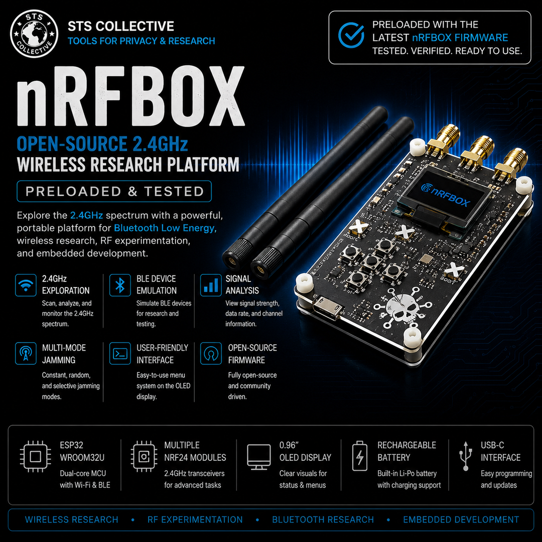 nRFBOX 2.4GHz Wireless Research Platform | ESP32 + nRF24 | Preloaded &amp; Tested | STS Collective