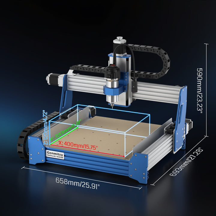 PROVerXL 4030S Desktop CNC Router Machine with Vectric Software, 32 Bit MCU, 710W Spindle