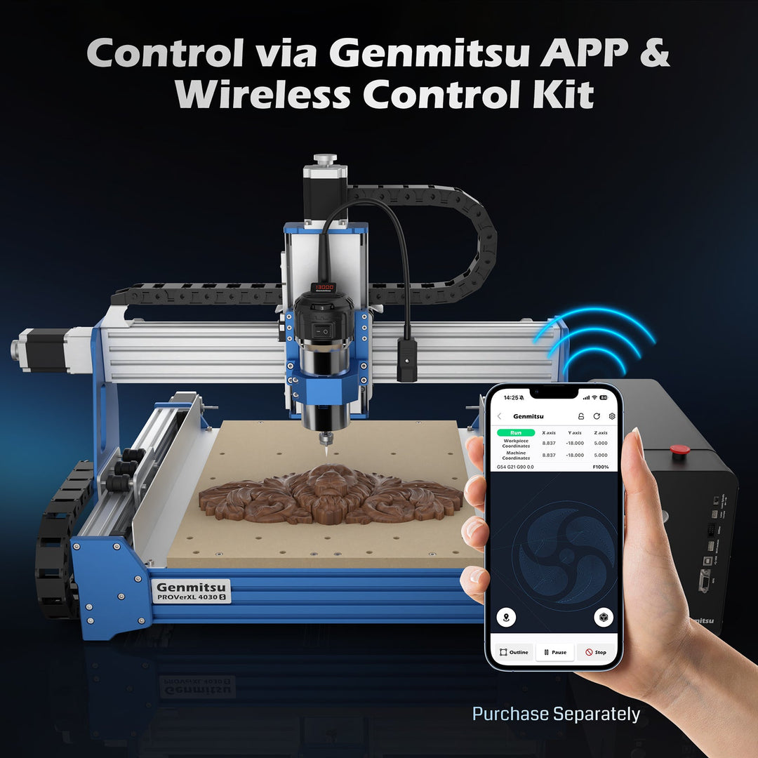 PROVerXL 4030S Desktop CNC Router Machine with Vectric Software, 32 Bit MCU, 710W Spindle