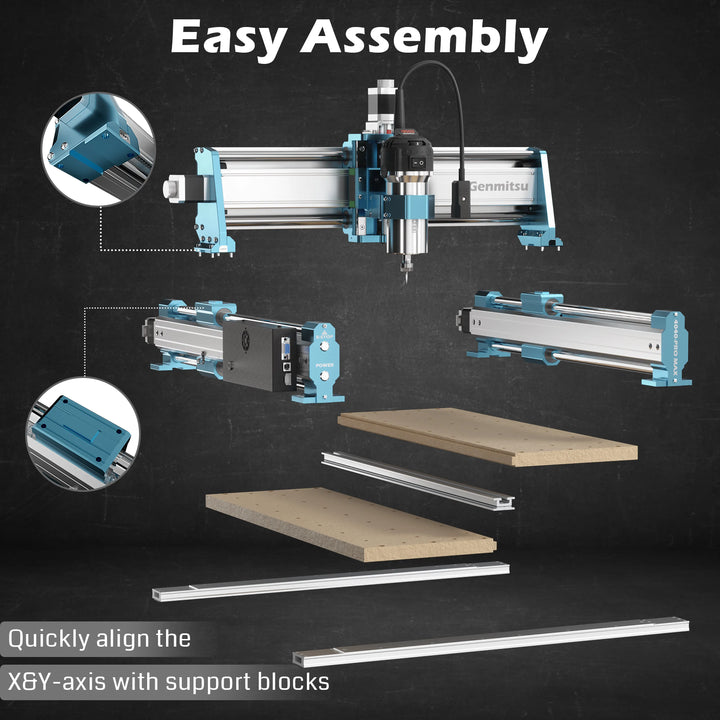 4040-PRO MAX CNC Router Machine, 710W Spindle, Linear Rail, Enhanced XZ Axis, Optional Vectric Bundle