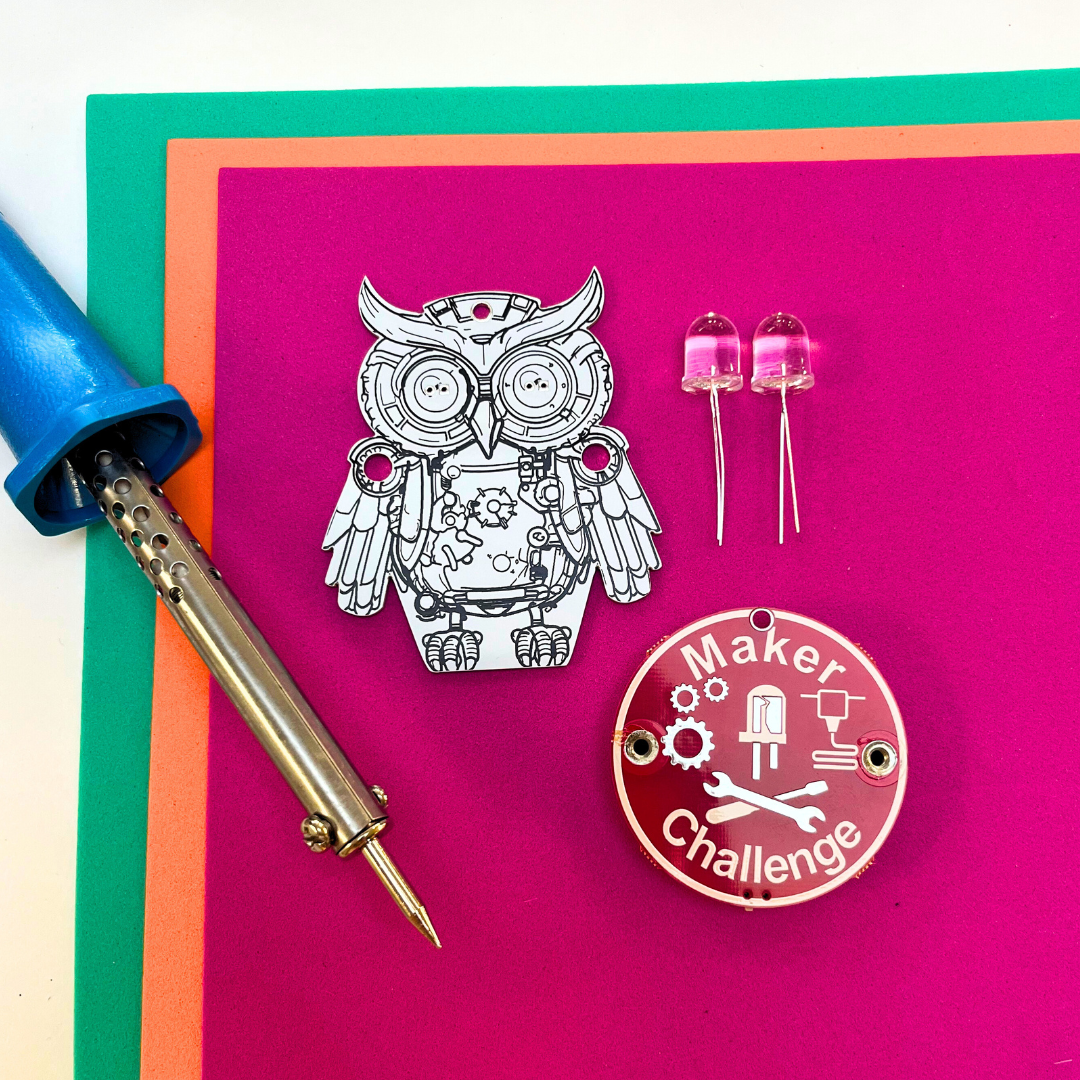 Steampunk Owl - Learn to Solder Art Kit