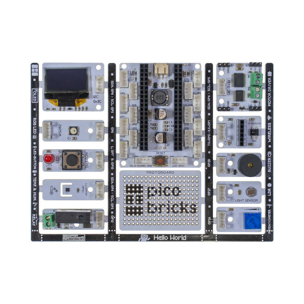 PicoBricks Base Kit: Robotics Project Starter Kit