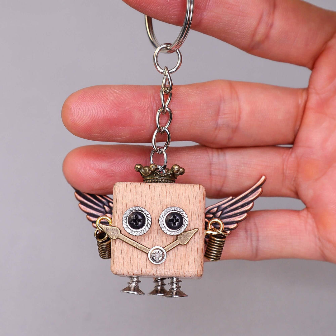 DIY Timberbot Kit – Build 2 Wooden Robots, Make Keychains &amp; Necklaces