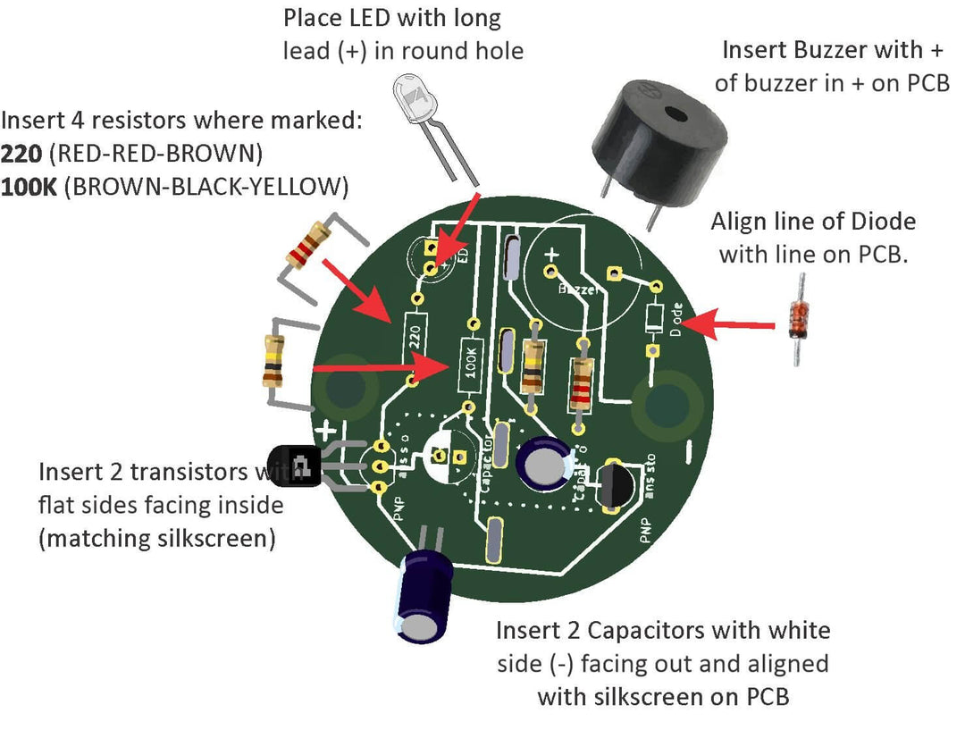 Blinker Bird - Learn to Solder Kit