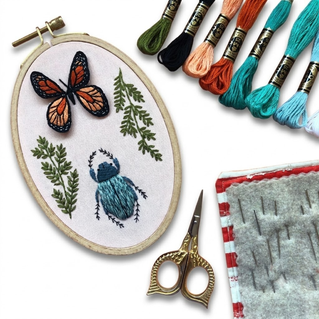 Bug Collector- 3D Insect Embroidery Kit for Advanced Stitchers