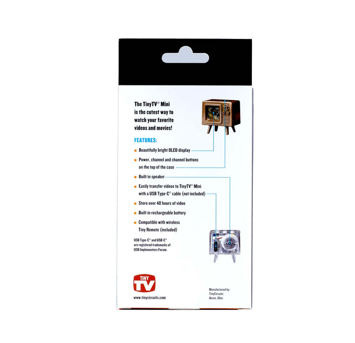 TinyTV® Mini with Tiny Remote