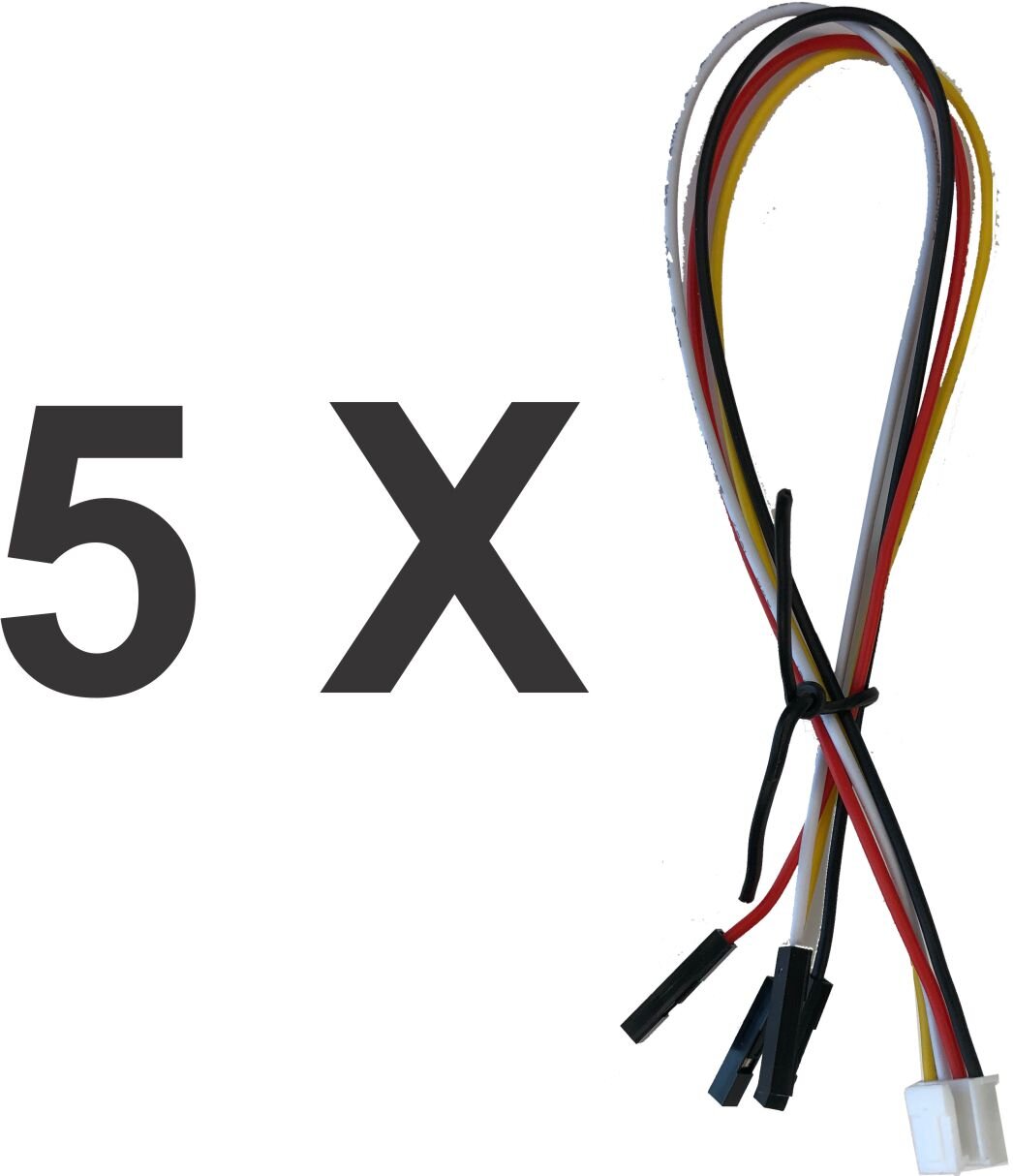 Open Hardware Cables: 5 pack featuring colorful jumper wires for micro:bit, Arduino, and Raspberry Pi.