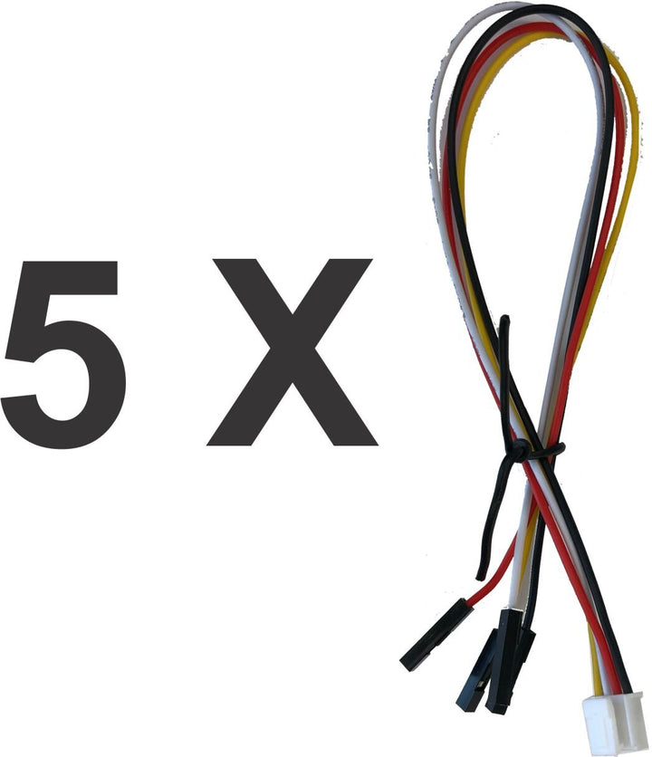 Open Hardware Cables: 5 pack featuring colorful jumper wires for micro:bit, Arduino, and Raspberry Pi.