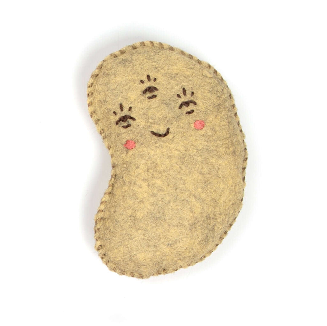 Ernie the Omnipotent Potato Felt Stitching Kit - cute felt potato plush with a smiling face and stitched details.