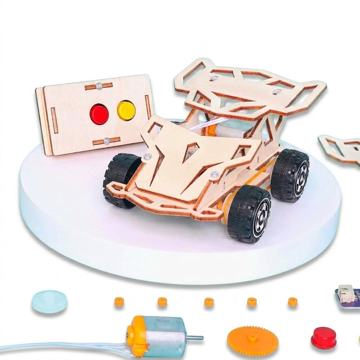 Infrared Remote Controlled Car DIY Kit, Educational STEM Toy