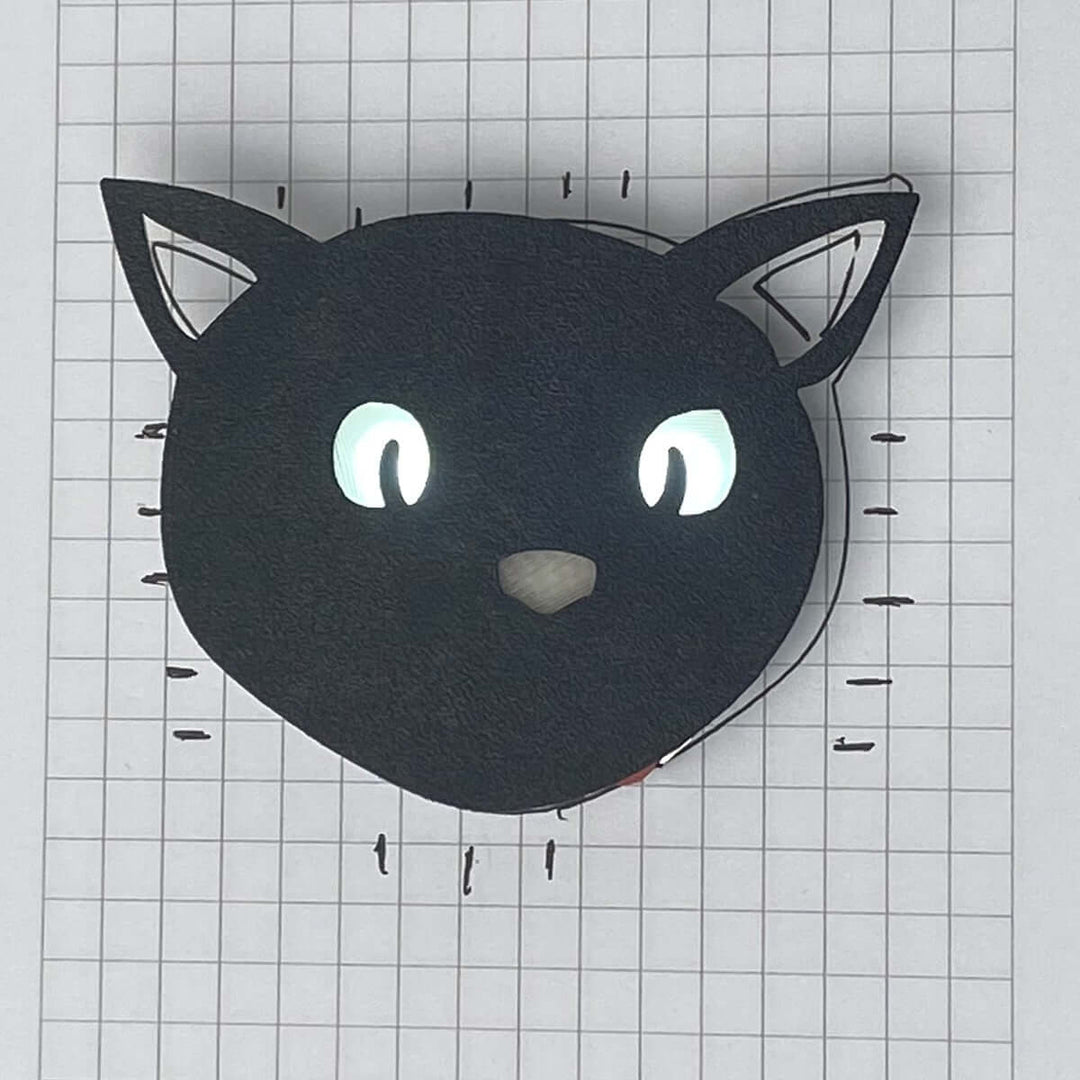 Black Kat LED Hoodie Pal