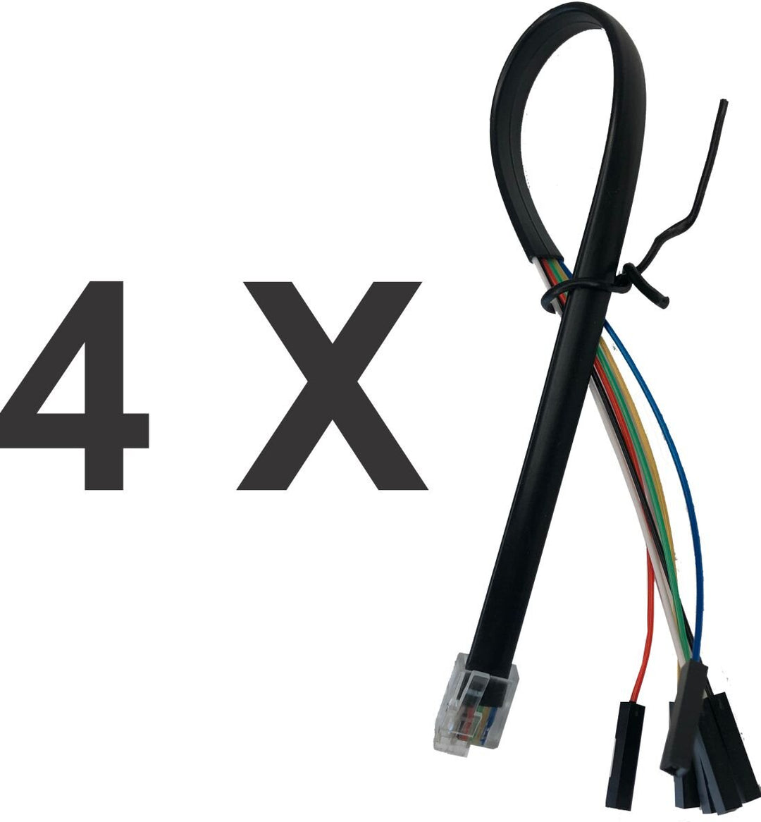 Open Hardware Cables for micro:bit and Arduino, featuring 4 connectors for easy integration.