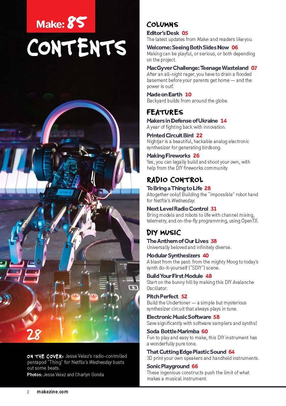 Make: Magazine, Volume 85