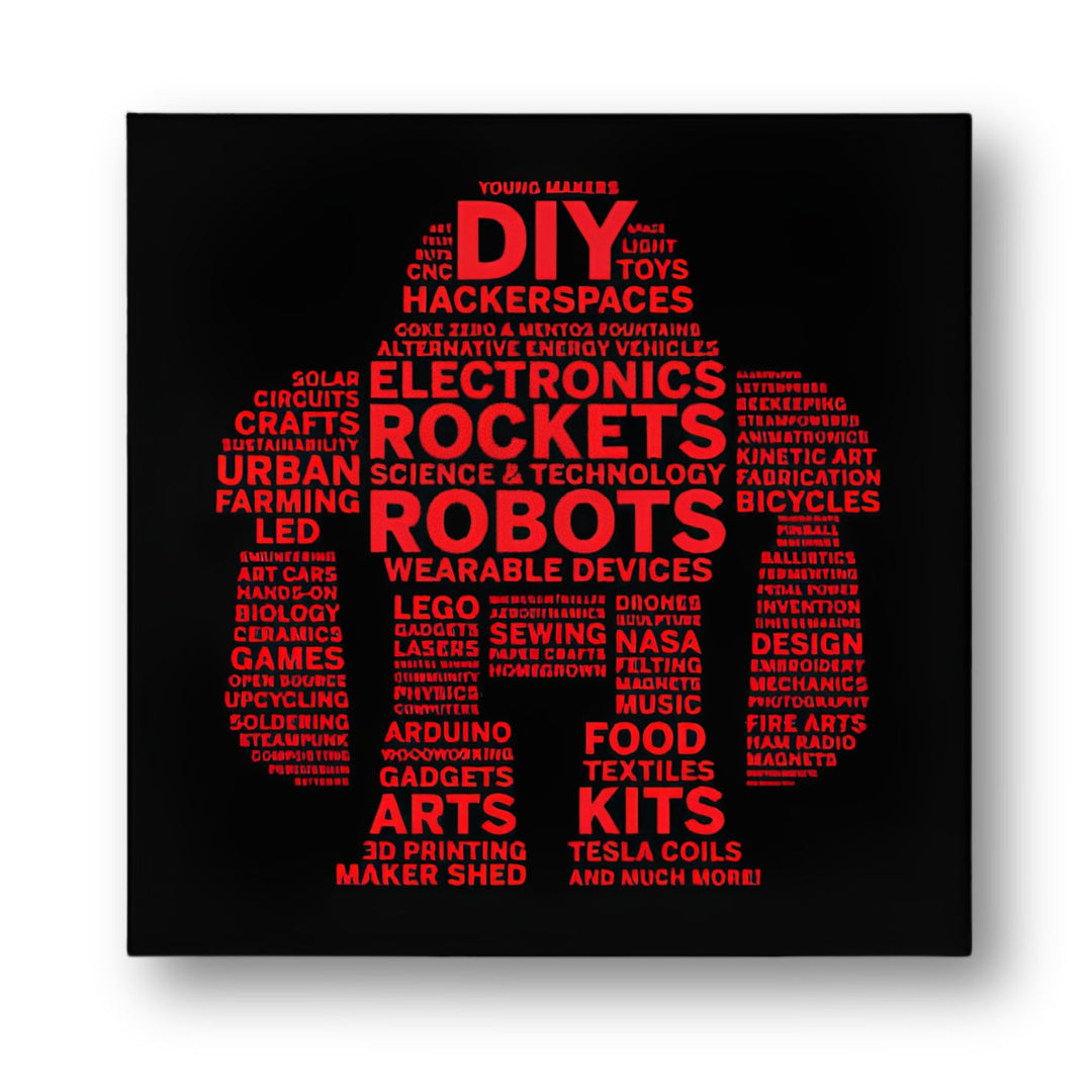 Maker Faire Meta-Word Canvas Art