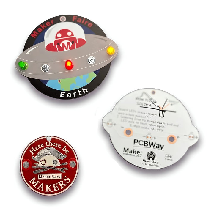 Maker Faire Powerbase Medallion - Solder Kits