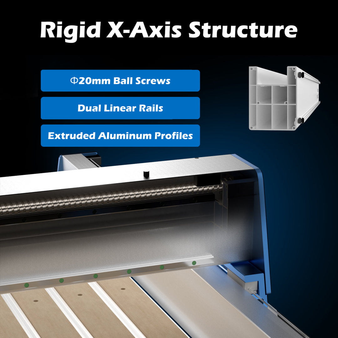 PROVerXL 4x4 CNC Router Machine, Support Dual Z-Axis, Closed-loop Stepper Motor, Ball Screw Drive System, 1300x1300 Work Area for Wood Metal Carving
