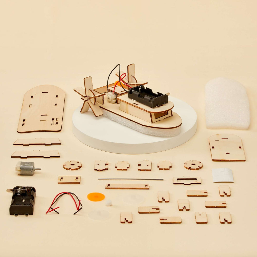 Paddlewheel Boat DIY Kit, Educational STEM Toy