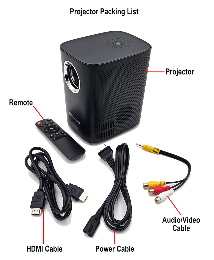 HoliScapes® USB Projector Kit - Jack-O’-Lantern Jamboree 2 + Projector + 48" x 72" Projection Screen