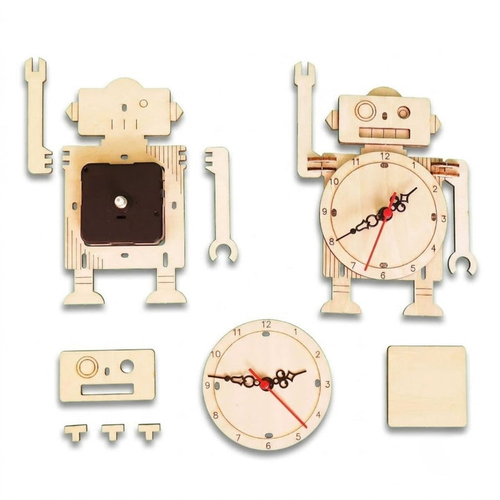 Robot Clock DIY Kit, Educational STEM Toy
