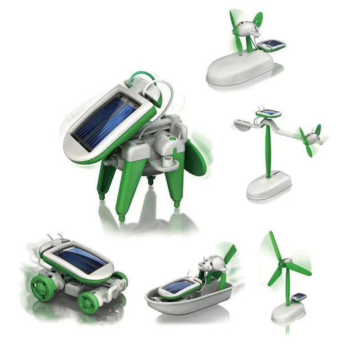 6-in-1 Solar Robot Kit – DIY Educational Science Toy for Kids | Build Car, Ship, Windmill, Fan &amp; More