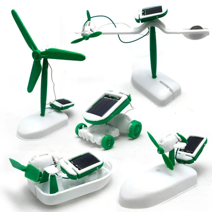 6-in-1 Solar Robot Kit – DIY Educational Science Toy for Kids | Build Car, Ship, Windmill, Fan &amp; More