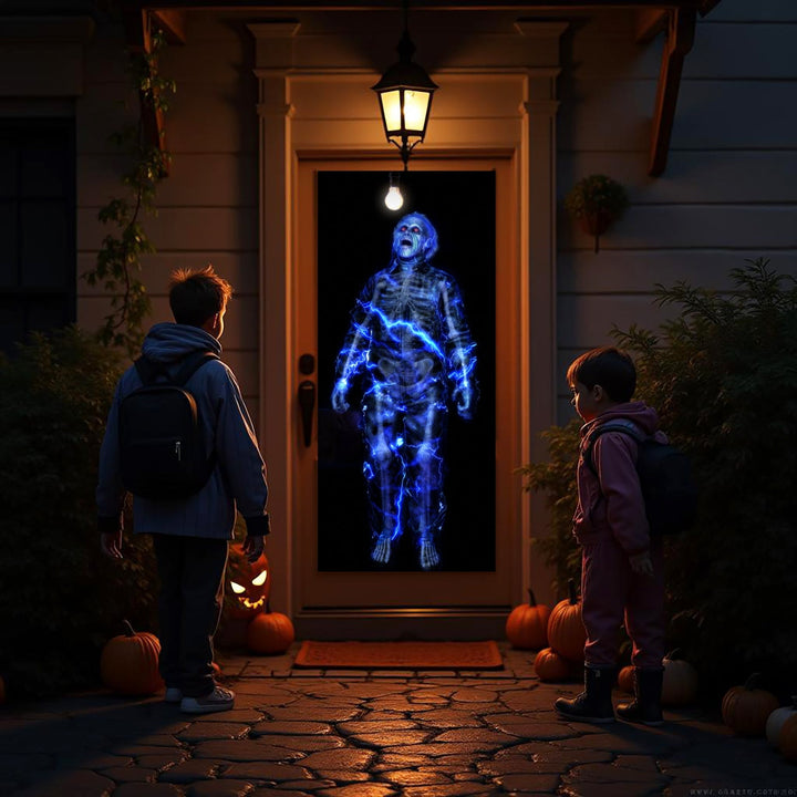 HoliScapes® USB Projector Kit - Spooky Halloween Hollusion + Projector + 5.5 ft x 9 ft Projection Screen