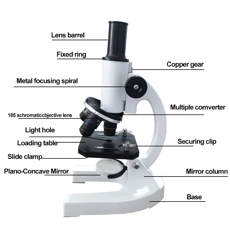 40X–2000X Microscope for Kids Adults with LED Light Phone Adapter Kit