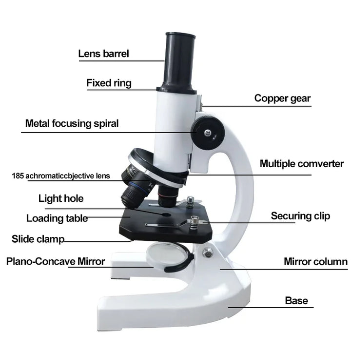 40X–2000X Microscope for Kids Adults with LED Light Phone Adapter Kit