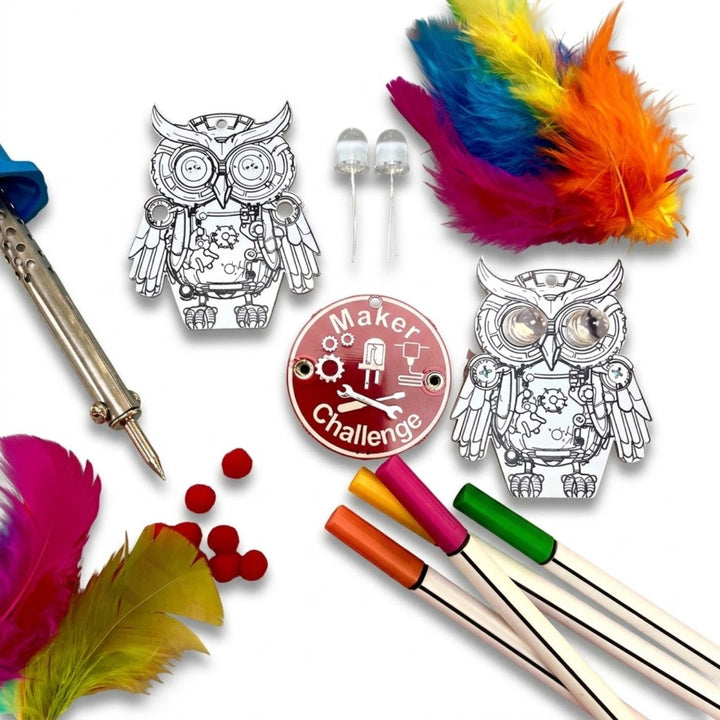 Steampunk Owl - Learn to Solder Art Kit