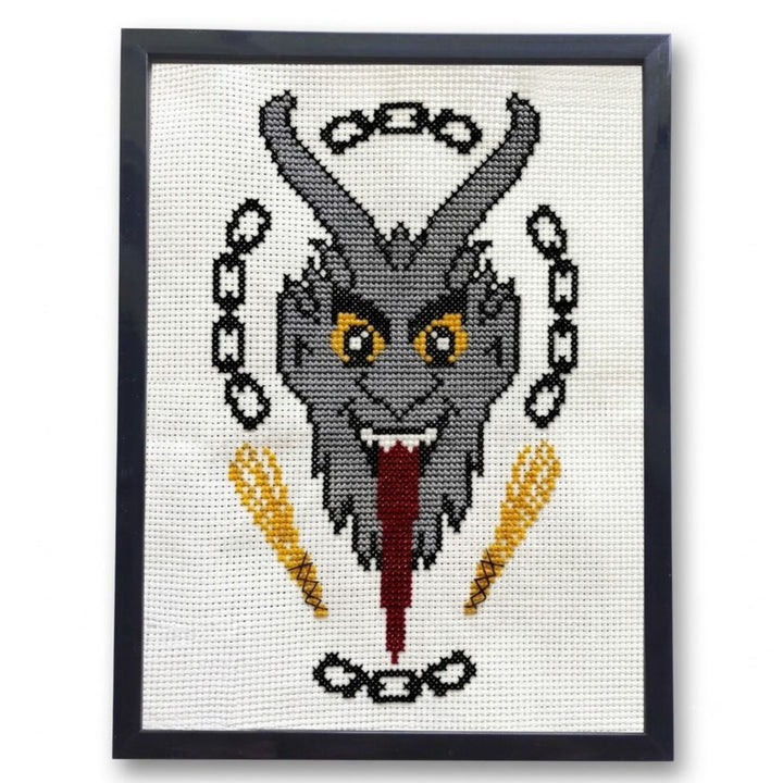 The Krampus Counted Cross Stitch DIY Kit
