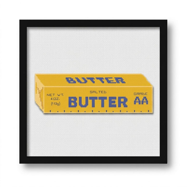 Vintage Butter Stick Counted Cross Stitch DIY Kit