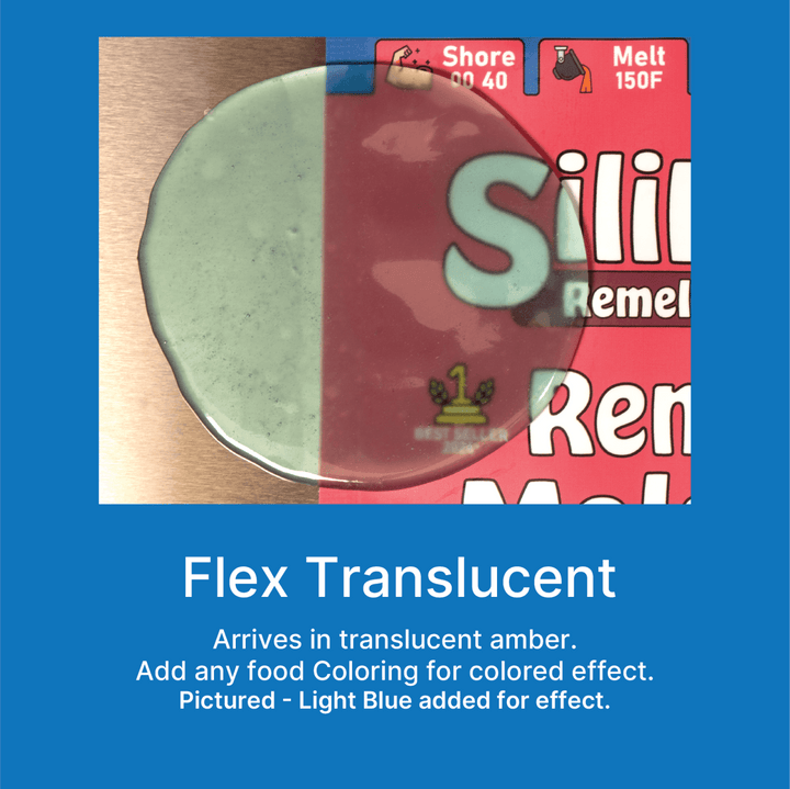Bulk | Flex | Remeltable Silicone Free Mold Maker in light blue translucent effect.