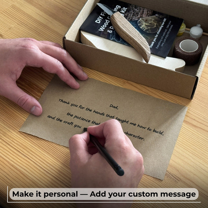 DIY Fish Wood Carving &amp; Painting Kit – Beginner Whittling Set with Video Tutorial