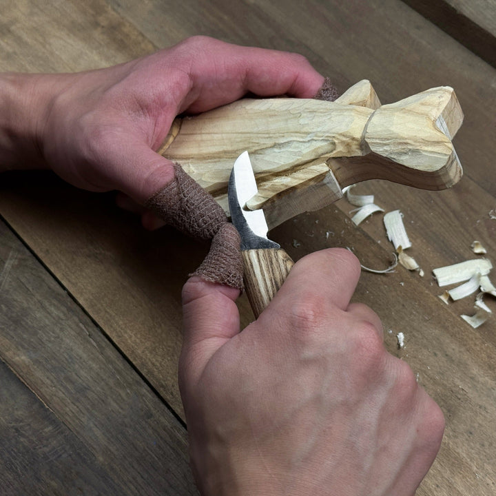DIY Fish Wood Carving &amp; Painting Kit – Beginner Whittling Set with Video Tutorial