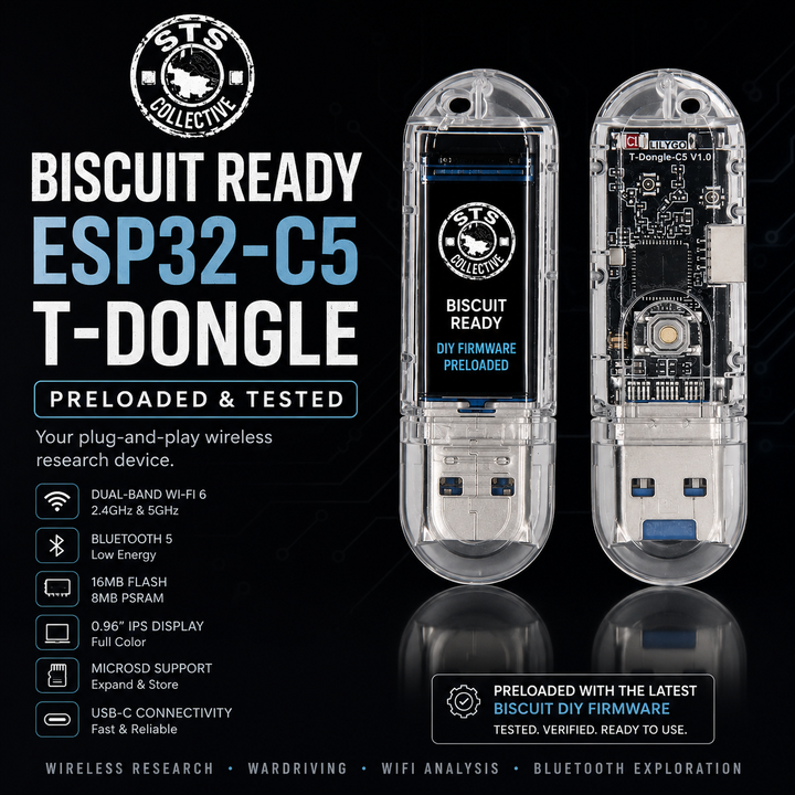 Biscuit Ready ESP32-C5 T-Dongle | Preloaded &amp; Tested | STS Collective