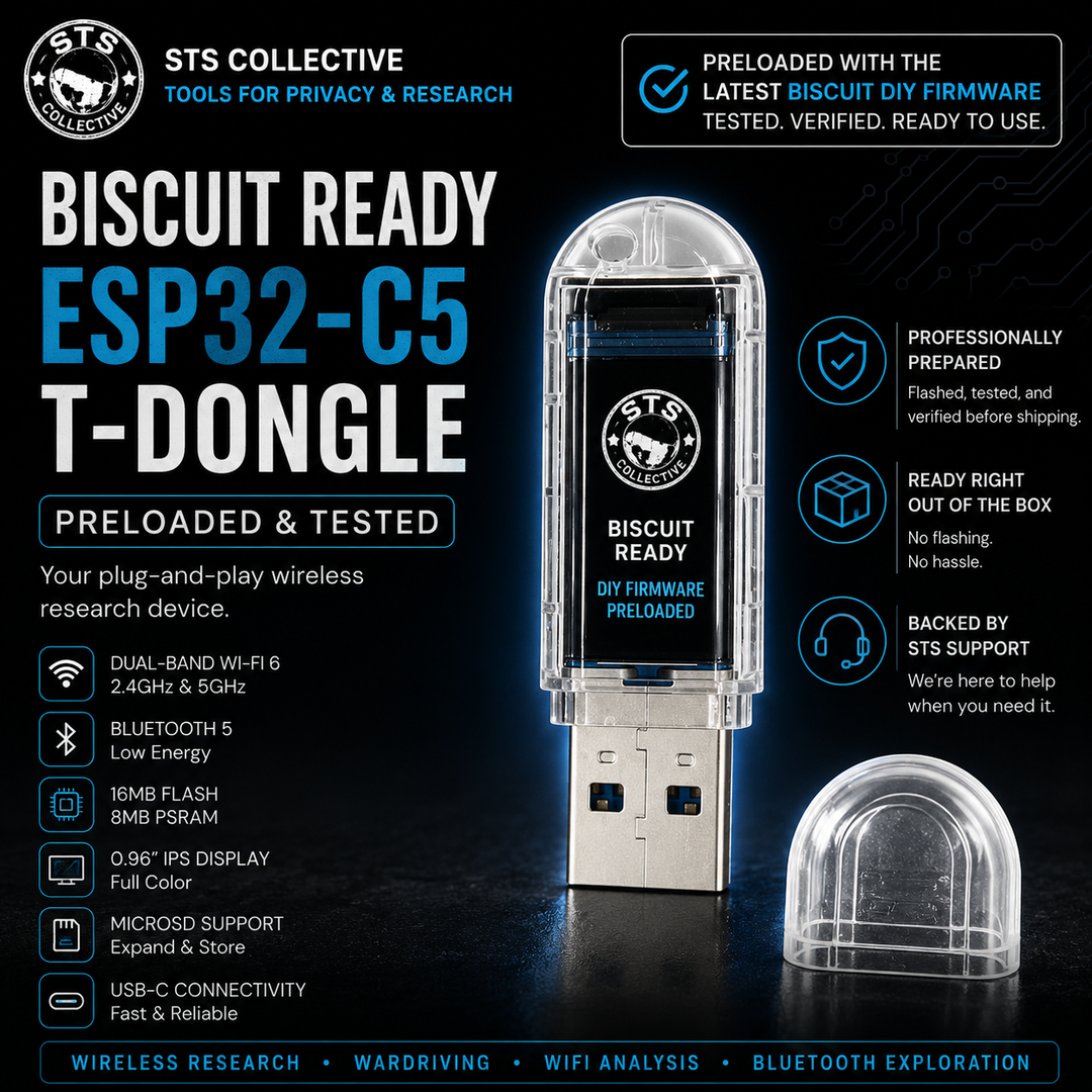 Biscuit Ready ESP32-C5 T-Dongle | Preloaded &amp; Tested | STS Collective