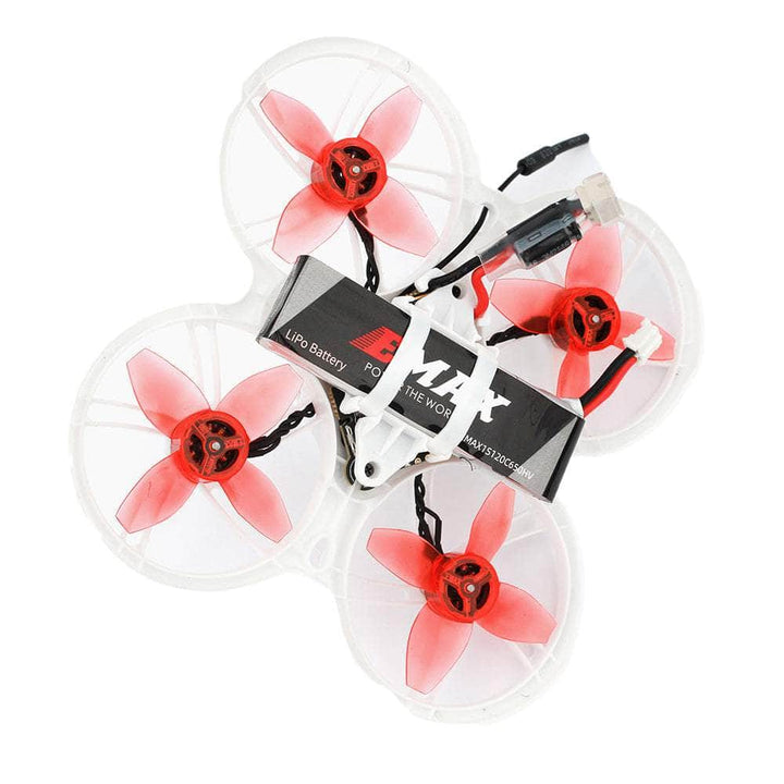 EMAX Tinyhawk III Plus racing drone 1-2S w/RunCam Nano with red propellers and battery included.