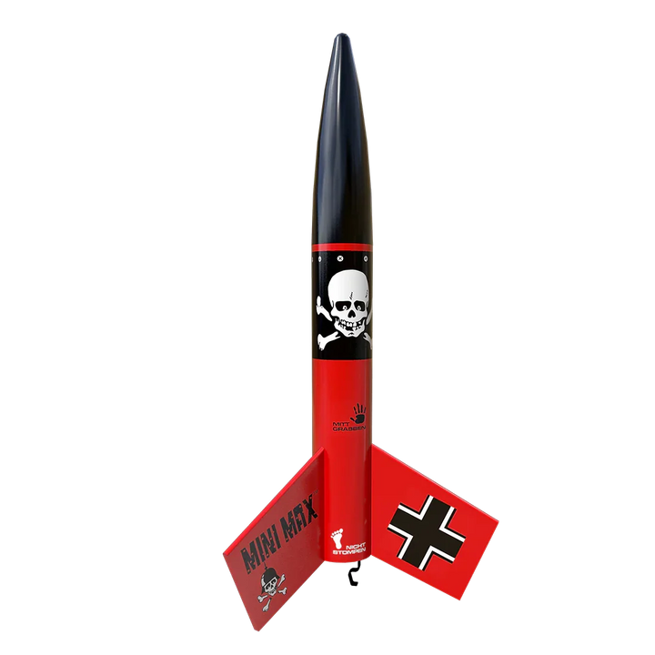 ESTES Mini Der Red Max™ Launch Set Rocket-Building Kit, Intermediate Mini Flying-Rocket-Model Kit for Ages 10+