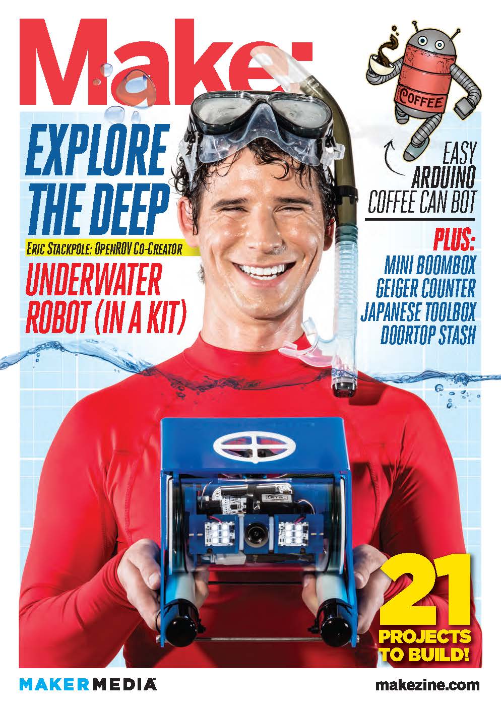 Deep Make Magazine Make: Magazine Volume 34 - Explore Robotics & Projects