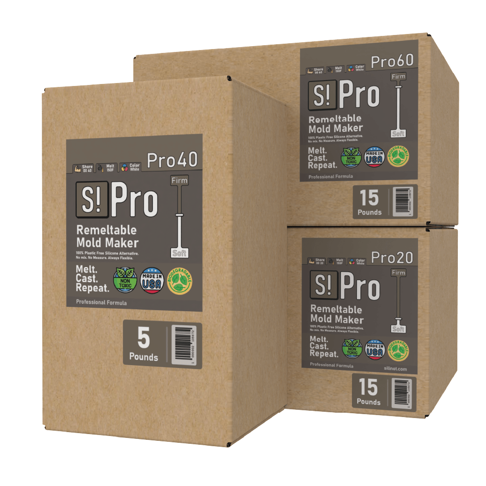 Pro Series | High Detail Silicone Free Mold Maker | Remeltable & Biodegradable packages stacked for professional mold making.