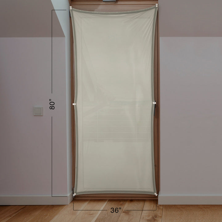 (36" x 80") Gray Door Holographic Rear Projection Screen with Mounting Hardware for Projecting Halloween Videos