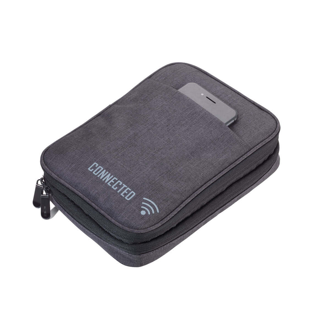 Troika Connected Soft Shell Tech Accessory Organizer Black