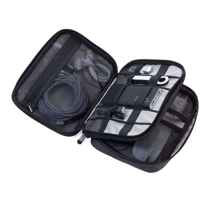 Troika Connected Soft Shell Tech Accessory Organizer Black